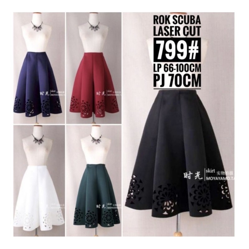 preloved rok scuba tebal laser cut