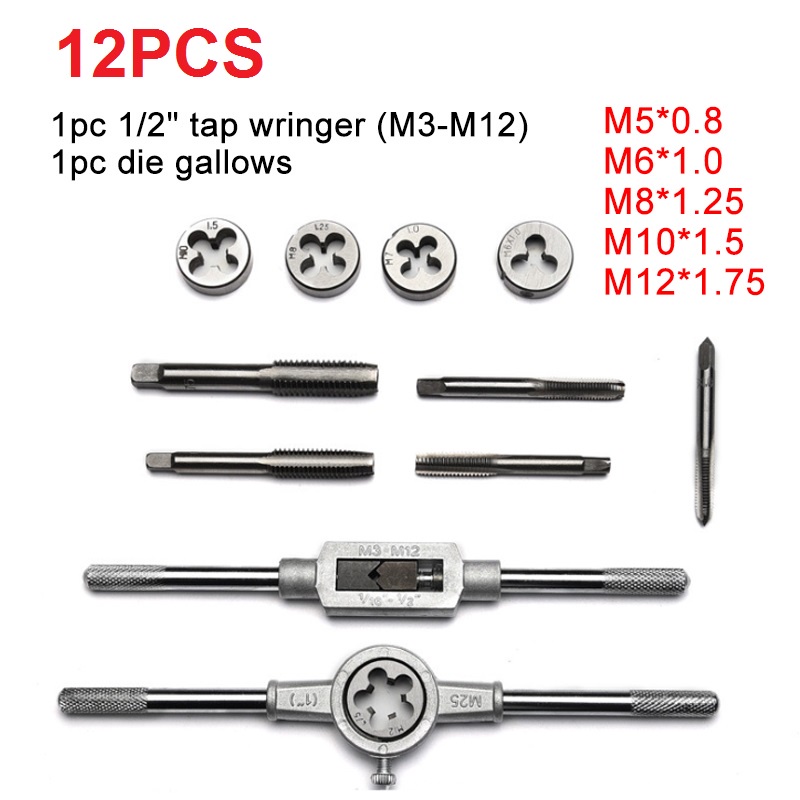 Tap Die Set Alat Snai dan Tap Ulir Dart Mur Baut Alat Senai 12pcs 20pcs 40pcs Senei Die Senei Kualitas