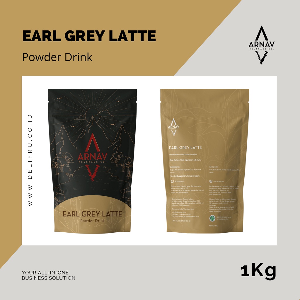 

Powder Drink Earl Grey Latte Arnav 1 Kg - Bubuk Minuman Earl Grey Susu