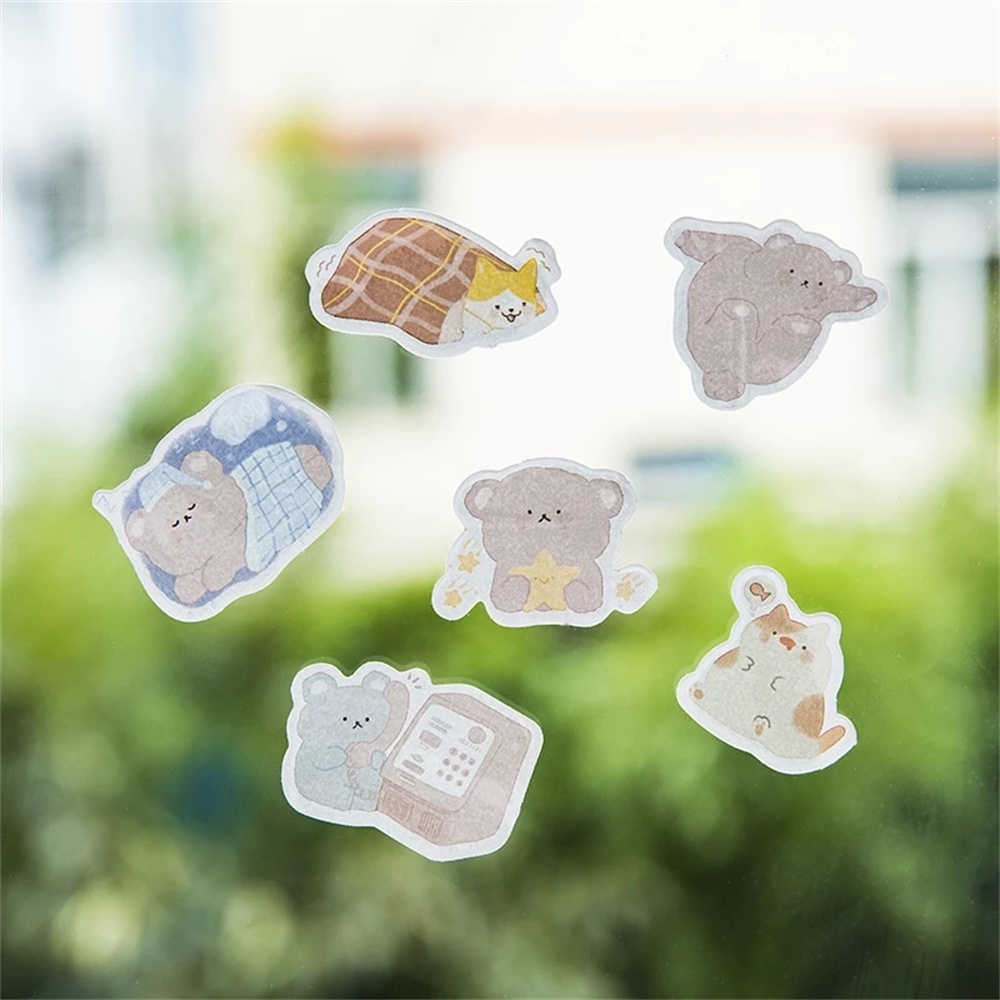 ELEGANT 45pcs/set Journal Sticker DIY Korean Stationery Diary Stickers Animals Stickers for Students Office Cute School Supplies Scrapbooking