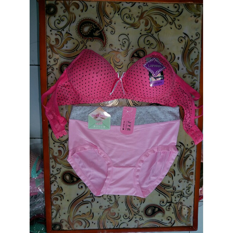 Bra set dan celana dalem wanita - 1 set bra dan cd wanita - bra ukuran 34
