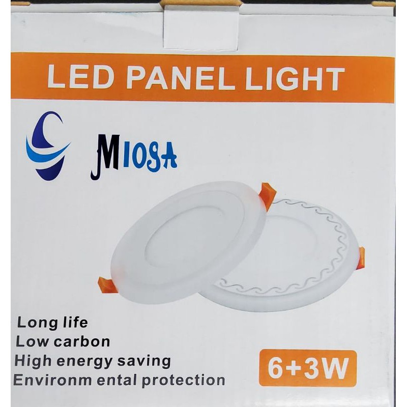 Lampu Downlight LED Panel 6+3 Watt Inbouw Kotak