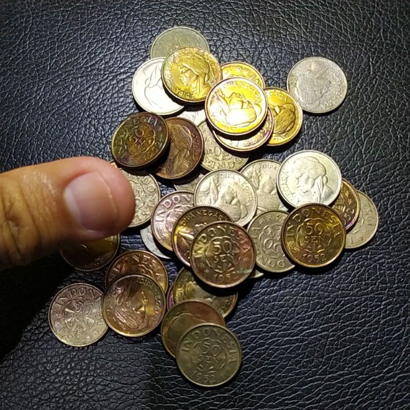 uang koin kuno 50 sen diponegoro dipanegara tahun 1952