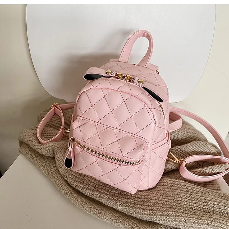 Diobrale -  Ransel Mini Perempuan Semi Kulit Remaja Multifungsi Tas Wanita Selempang Wanita Terbaru Sekolah Kuliah Acara Outdoor Populer Viral