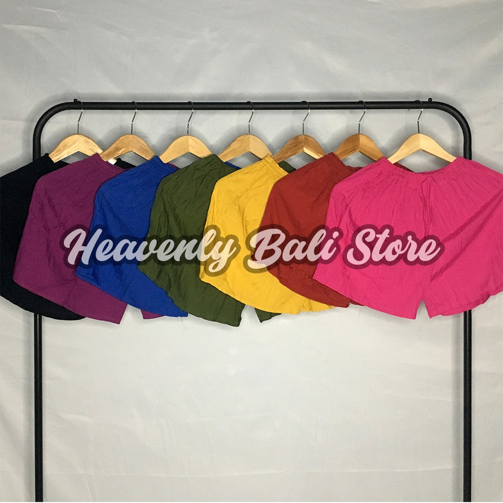 CELANA PENDEK POLOS / CELANA RAYON BASIC / CELANA WANITA PRINT BALI
