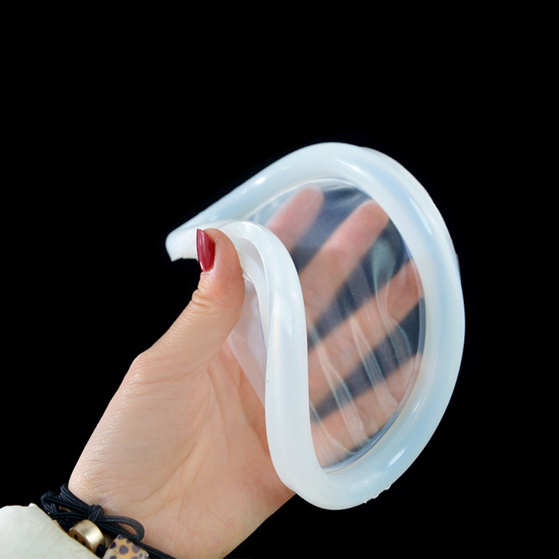 Siy 4pcs Cetakan Resin Epoksi Kristal Uv Diy Untuk Gantungan Kuncitas Wanita