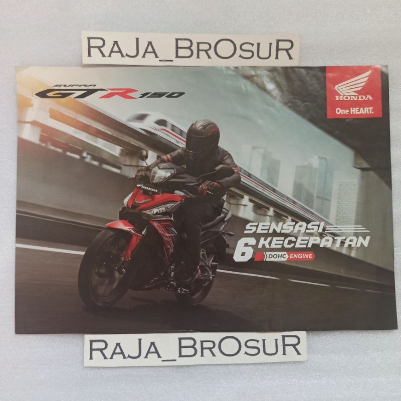 Poster brosur Honda Supra GTR 150 6speed