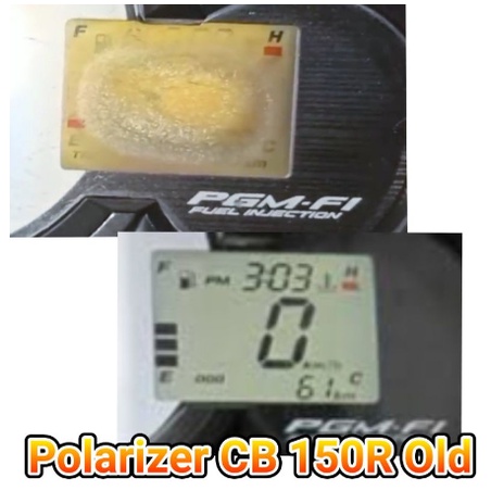 Polarizer LCD Speedometer CB150R Old, Mengatasi Sunburn atau Merubah jadi Negative Display MURAH