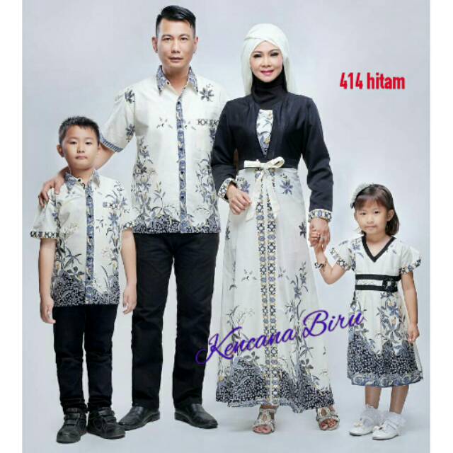 414 hitam couple batik keluarga L