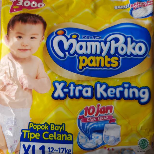 MAMYPOKO Pants extra kering uk xl isi 20renceng