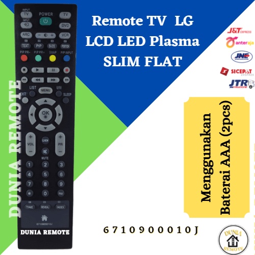 Remot Remote TV LG LCD LED Plasma SLIM FLAT Type 6710900010J tanpa setting