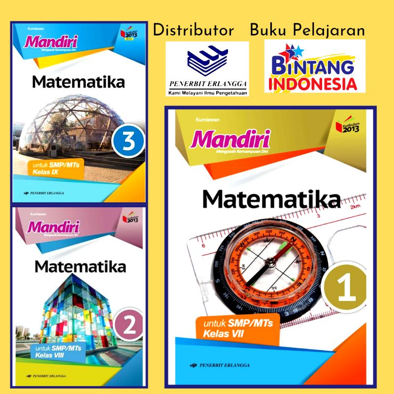 Erlangga - Buku Pelajaran Mandiri Matematika Kelas 1,2,3 Kurikulum 2013 Revisi