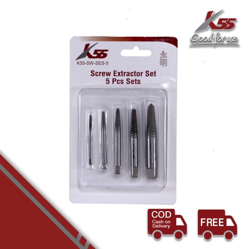 PROMO Screw Extractor Set 5pc K55 Tap Balik alat tap bolak balik baut tap mur tap mata bor tap PALING MURAH MASEHH