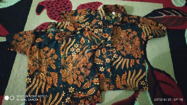 Bswart Batik Hrb026 Kenongo Hem Pendek Padi Pekalongan M L Xl Batik Pria Murah Modern Grosir