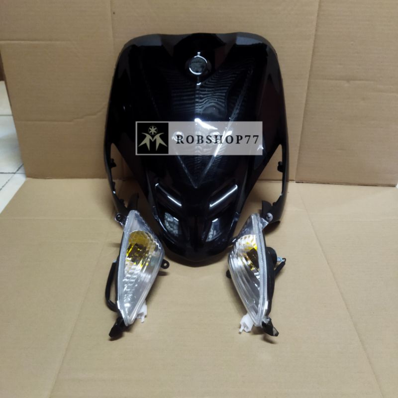 TAMENG/DASI DEPAN DAN LAMPU SEN DEPAN YAMAHA MIO SPORTY HITAM