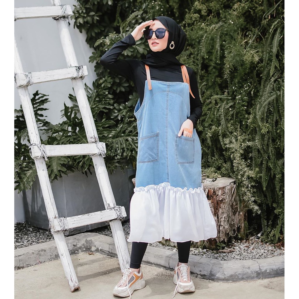 OVERALL JEANS | CLOW OVERALL JEANS WASH | RIRI OVERALL JEANS | OVERALL MIDI | OVERALL JEANS WANITA