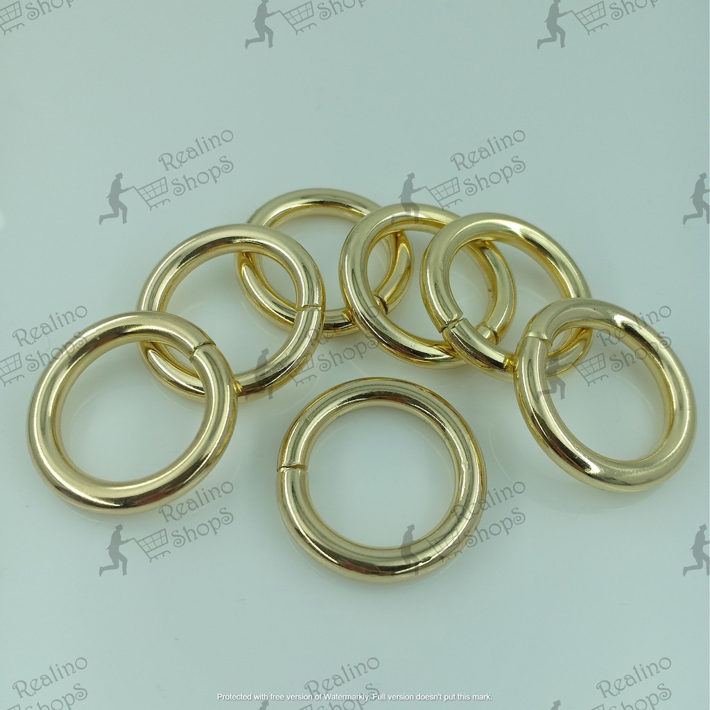 RING BULAT/RING O - 2CM EMAS MUDA (KUALITAS TEBAL)