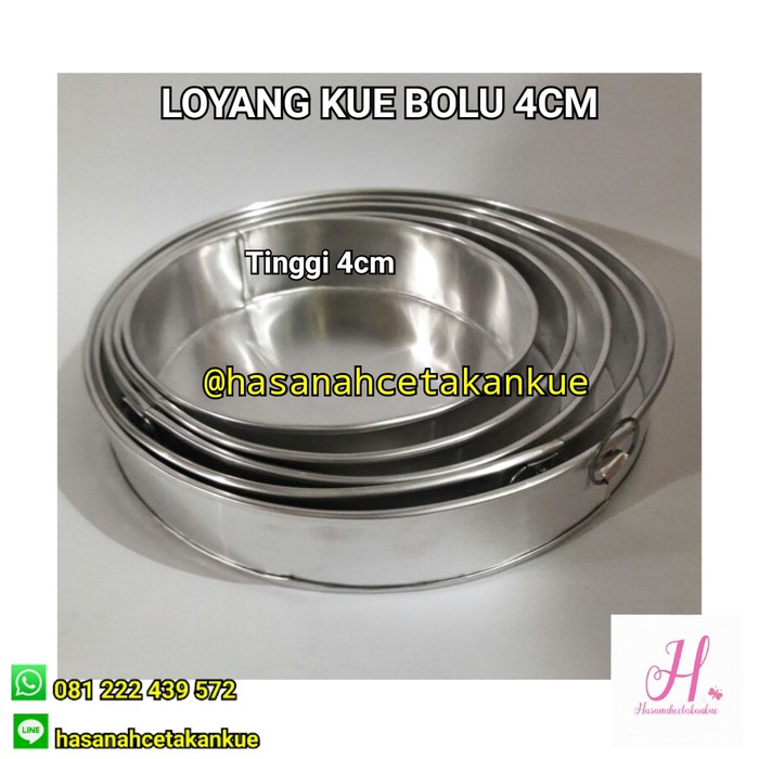 1 set Loyang bolu lapis surabaya bulat 18 20 22 24 26 tinggi 4 cm