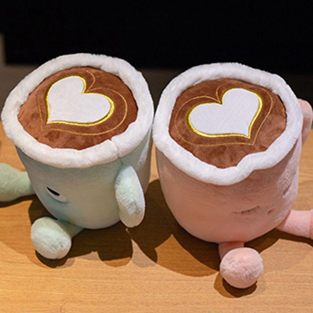 Lanfy Cangkir Kopi Mainan Mewah Dekorasi Rumah Kawaii Plushie Boneka Kartun Boneka Cangkir Kopi Berbentuk Cangkir Kopi Boneka Mainan Jepang Matcha
