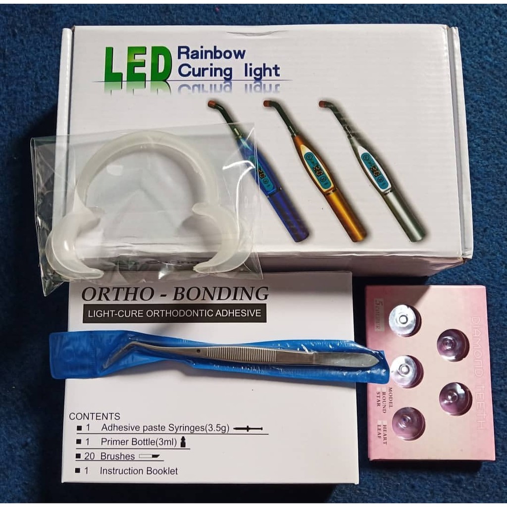 Paket alat pasang diamond gigi paket permata gigi lem laser