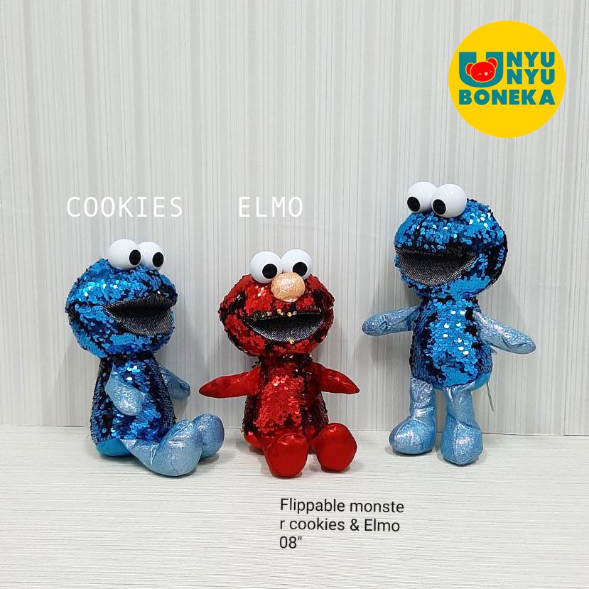 Boneka Flippable elmo cokies import