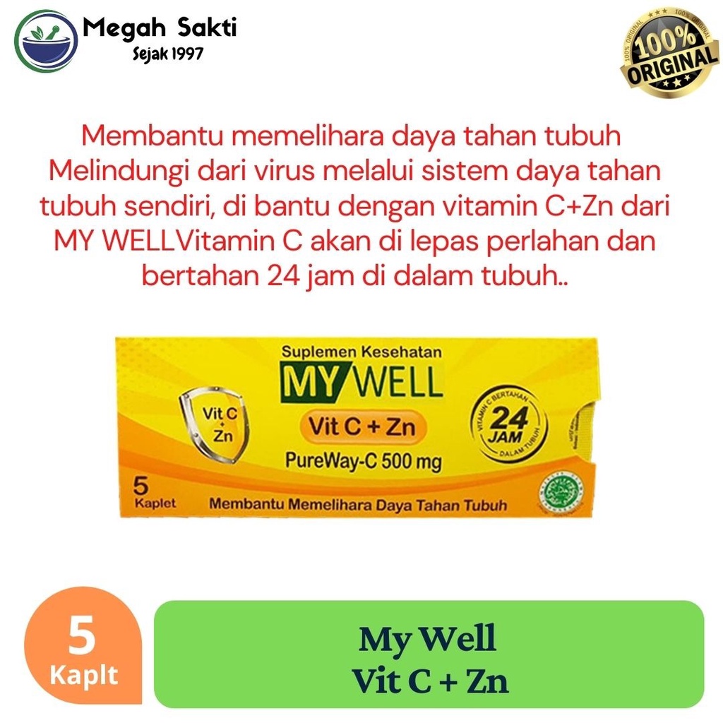 My Well Vitamin C + Zn Suplemen Kesehatan