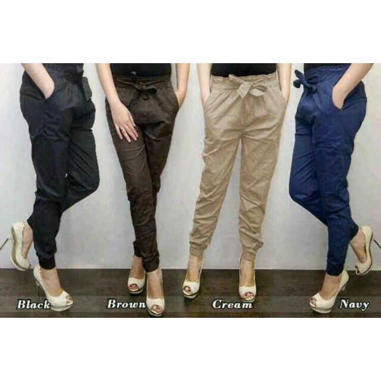 CELANA JOGGER WANITA, JOGGER KATUN STRETCH, CELANA KATUN, JOGGER PANTS