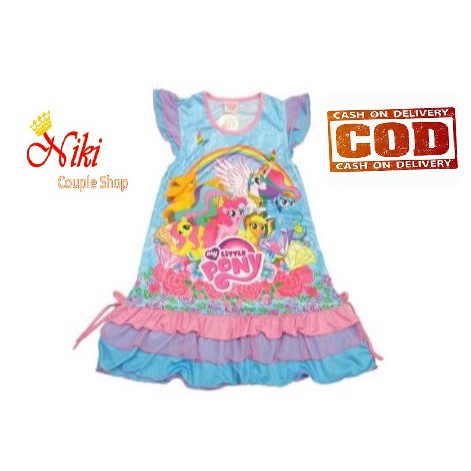 Dress little pony pakaian anak perempuan DA11M fashion daster casual baju tidur terusan baby doll