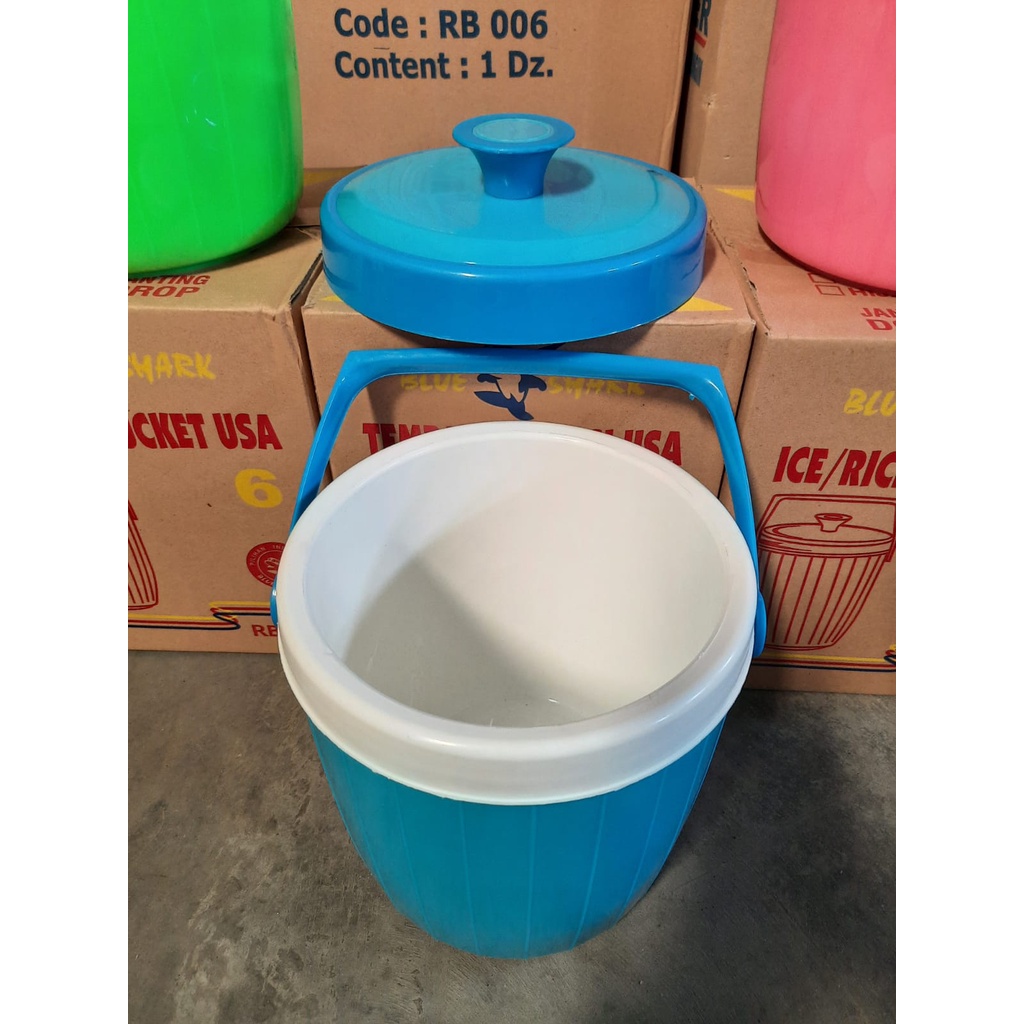 RICE BUCKET 6L  Rice Bucket dari blue shark /TEMPAT PENYIMPANAN NASI/TERMOS NASI