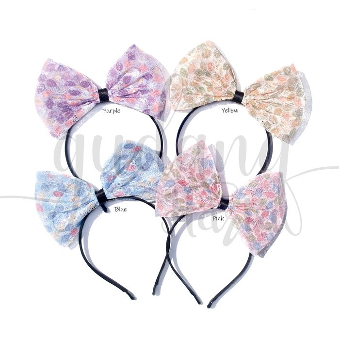 Bando Sweet Big Ribbon Bandana Pita Bunga Cantik Unik GH 211002