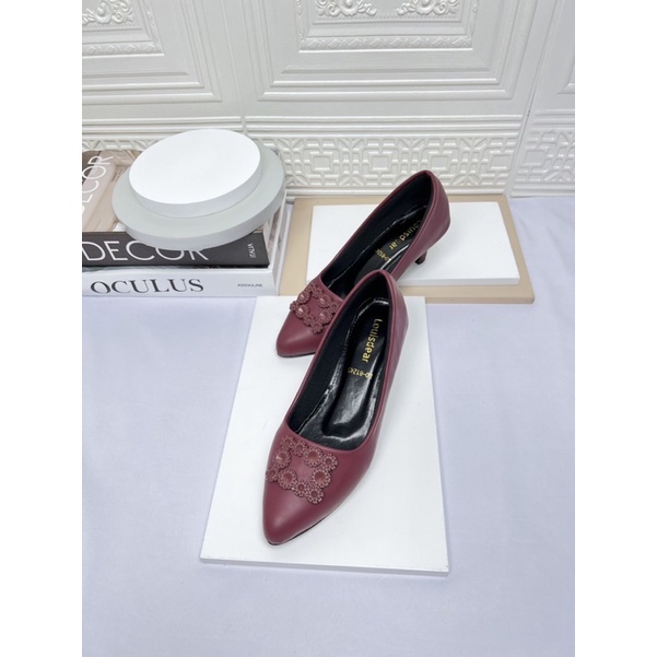 sepatu heel wanita terbaru kekinian pesta LOUISDEAR pansus heel 3 cm dove 3 cm P38