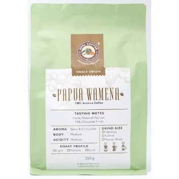 

Kopi Papua Wamena Arabica Roasted Beans 250g OPAL COFFEE