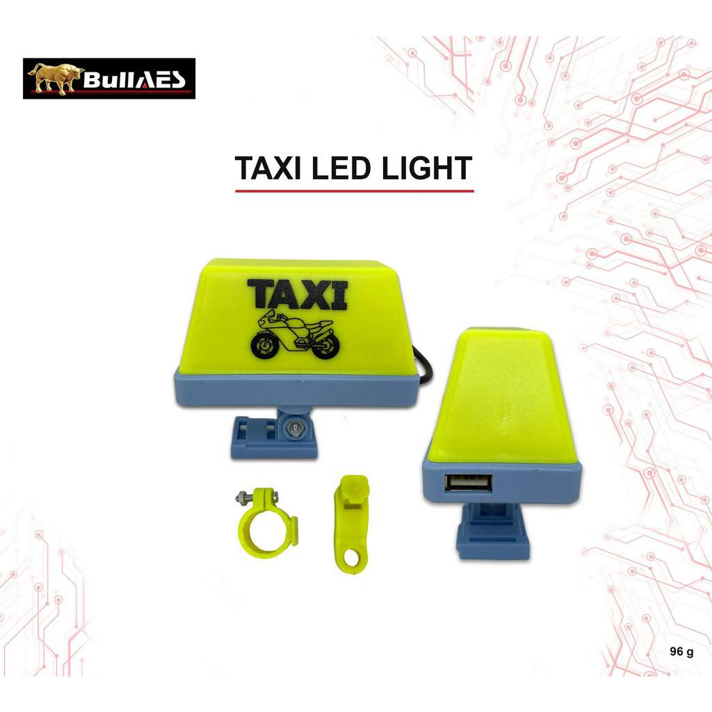 STAND TAXI Dengan Dudukan kaki Di spion Motor Charger USB