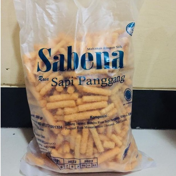 

SABENA SNACK STICK SAPI PANGGANG 360 GRAM - CEMILAN STICK GURIH BALADO