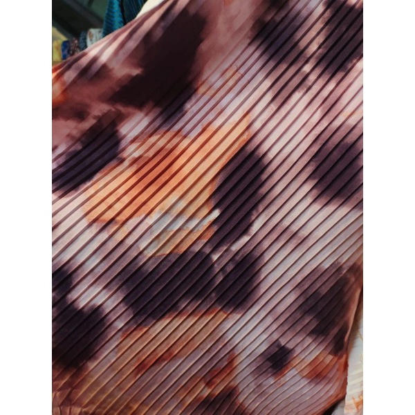 Bahan kain meteran Plisket motif St3Dk harga per 0,5 meter