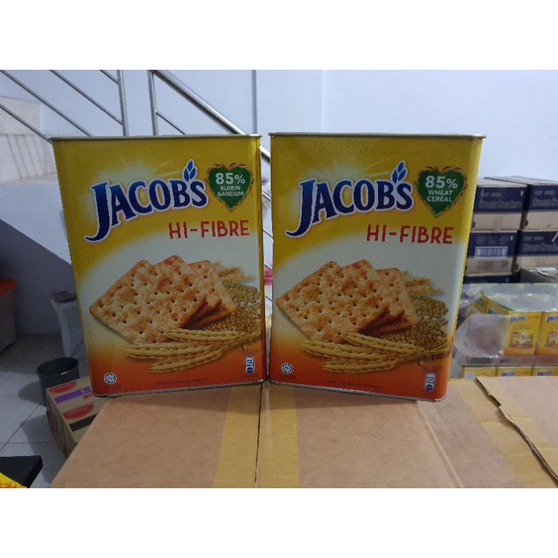 Roti Kaleng Jacobs Hi Fibre Hi-Fiber 700g Malaysia