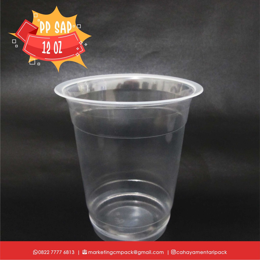 

GELAS PLASTIK 12/14/16 OZ (PP SAP 7GR) 50PCS