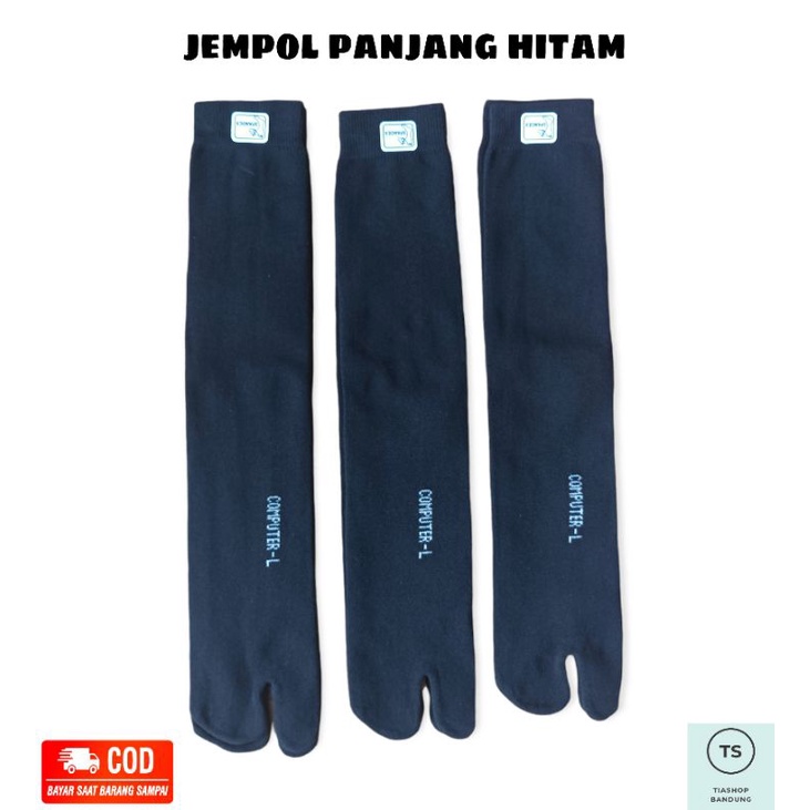 Kaos Kaki Jempol Panjang Hitam Polos || Kaos Kaki Wanita || Kaos Kaki Jempol Muslimah