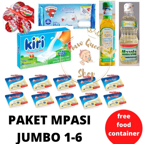 

Paket Mpasi Lengkap Jumbo ( Belcube + Kiri + Babybel + Casa Di Oliva / Evoo + Mazola + Anchor)