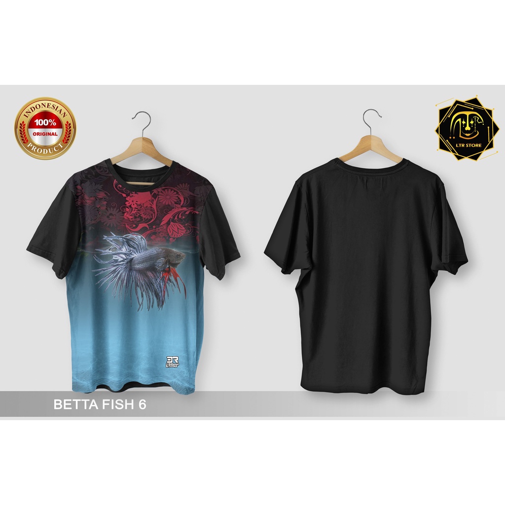 [ BAYAR DI TEMPAT ] BAJU PRINTING GAMBAR IKAN CUPANG 6 -  KAOS DISTRO ORIGINAL GAMBAR HEWAN HIAS BAG
