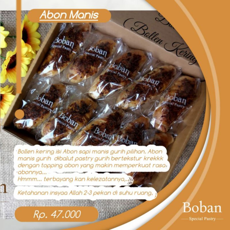 

Bolling (Bollen kering) Abon Manis Boban Solo Sragen