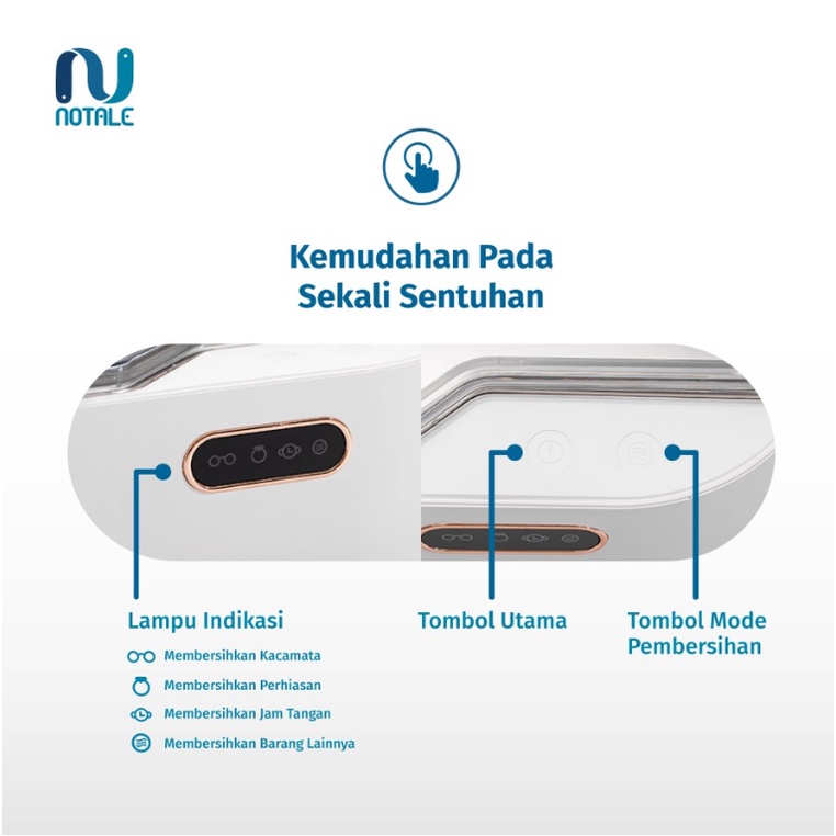 Notale Ultrasonic Cleaner Pembersih Kacamata Perhiasan Jam Tangan