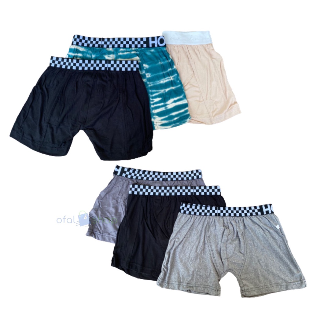 6 pcs Boxer Briefs Celana Boxer Pria BIG SIZE READY