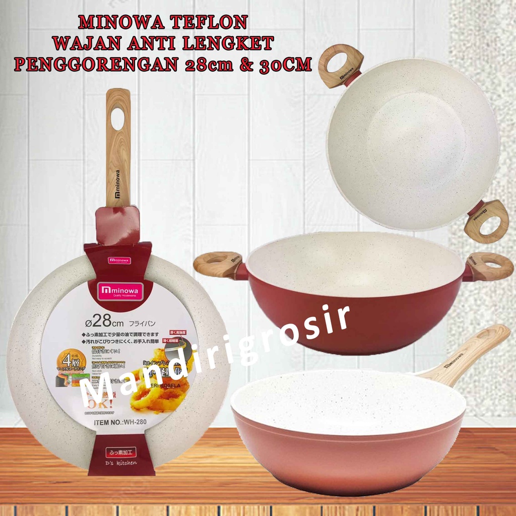 Teflon Marble * Minowa * Wajan Anti Lengket * Penggorengan
