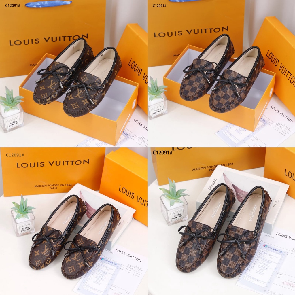 LV Louis Vuitton c12091 Gloria Flat Loafers