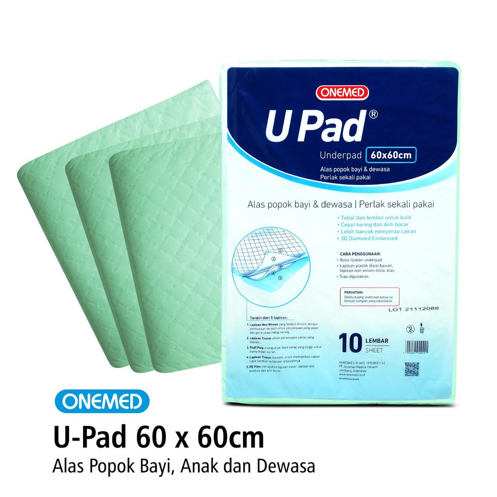 Onemed Underpad 60x60cm Pak Isi 10 Lembar OJ