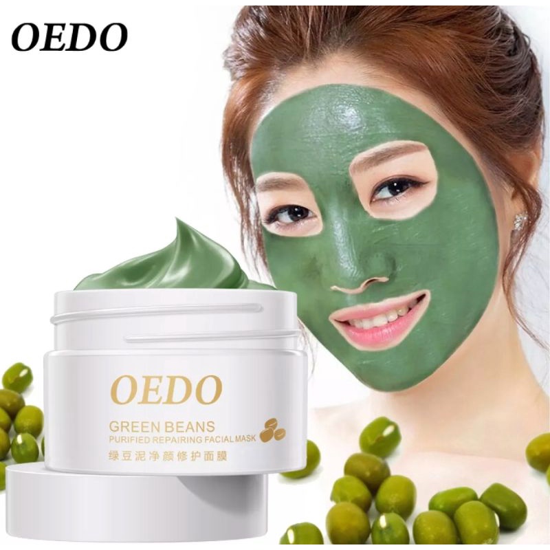 OEDO HOT FACE CLEANSING MUG BEAN MUD PEELING ACNE BLACKHEAD TREATMENT REMOVER CONTRACTIVE PORE WHITE-40ml