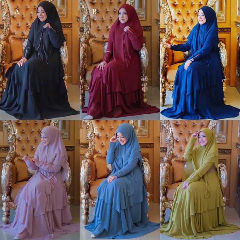 KHAYLA SYARI BY YODIZEIN GAMIS SYARI POLOS PREMIUM SET SYAR'I TERBARU GAMIS SYARI ORIGINAL BRANDED