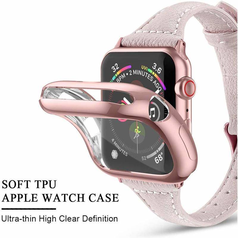 Case Pelindung Apple Watch Seri 7 41mm 45mm Bahan Tpu Untuk Iwatch 6 Se 5 4 3 2 42mm 38mm 40mm 44mm