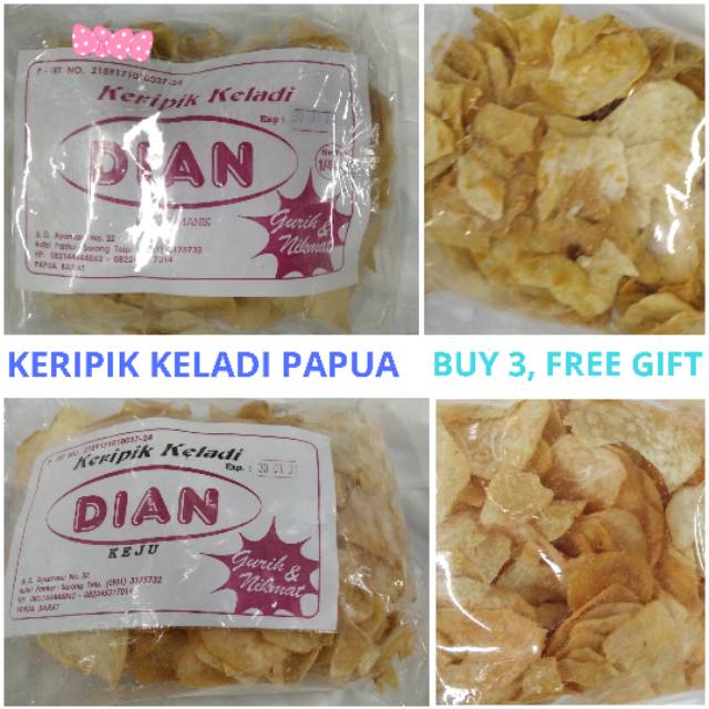 

Keripik Keladi Pedas Manis Papua Dian 500gr